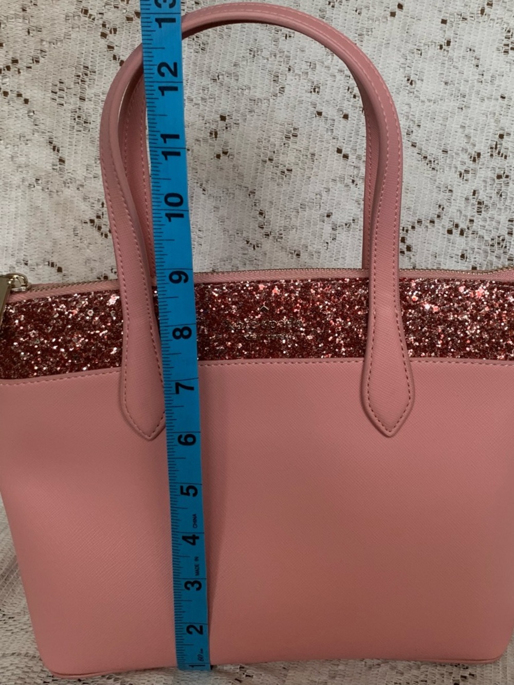 Kate Spade Flash Glitter Pink Satchel Crossbody Bag - Picture 14 of 16
